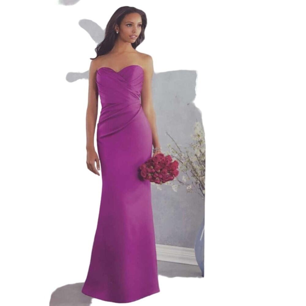 NWT Signature Alfred Angelo Purple Formal Gown‎ Style 7427 Size 6 Evening Gown - Picture 3 of 7